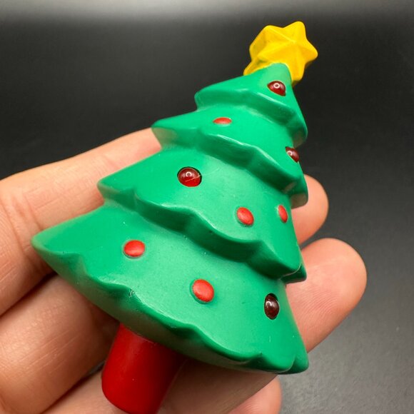 1990 Hallmark 2 5/8" Light Up Christmas TREE PIN UNTESTED VINTAGE - Picture 7 of 10